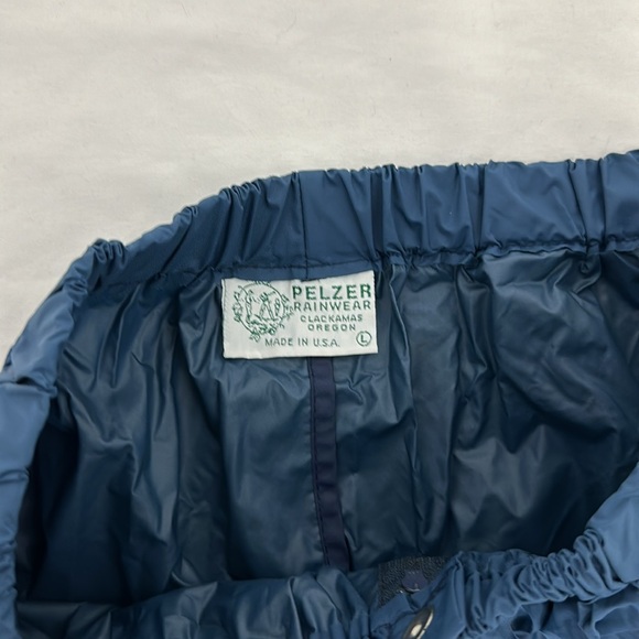 Pelzer Rainwear Vintage Rain Pant Navy Blue Men Size L (Made In USA) - Picture 5 of 5